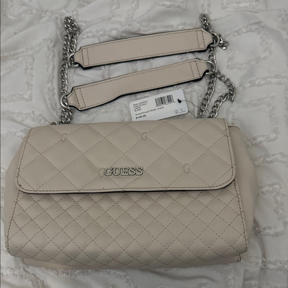 Guess Handbags - Guess Beige Quilted Shoulder Bag
